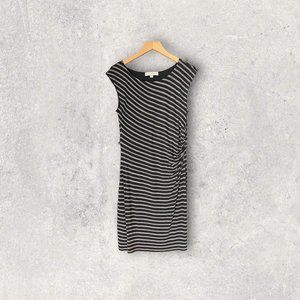 Loft Sleeveless Black and White Knit Dress Size Medium M